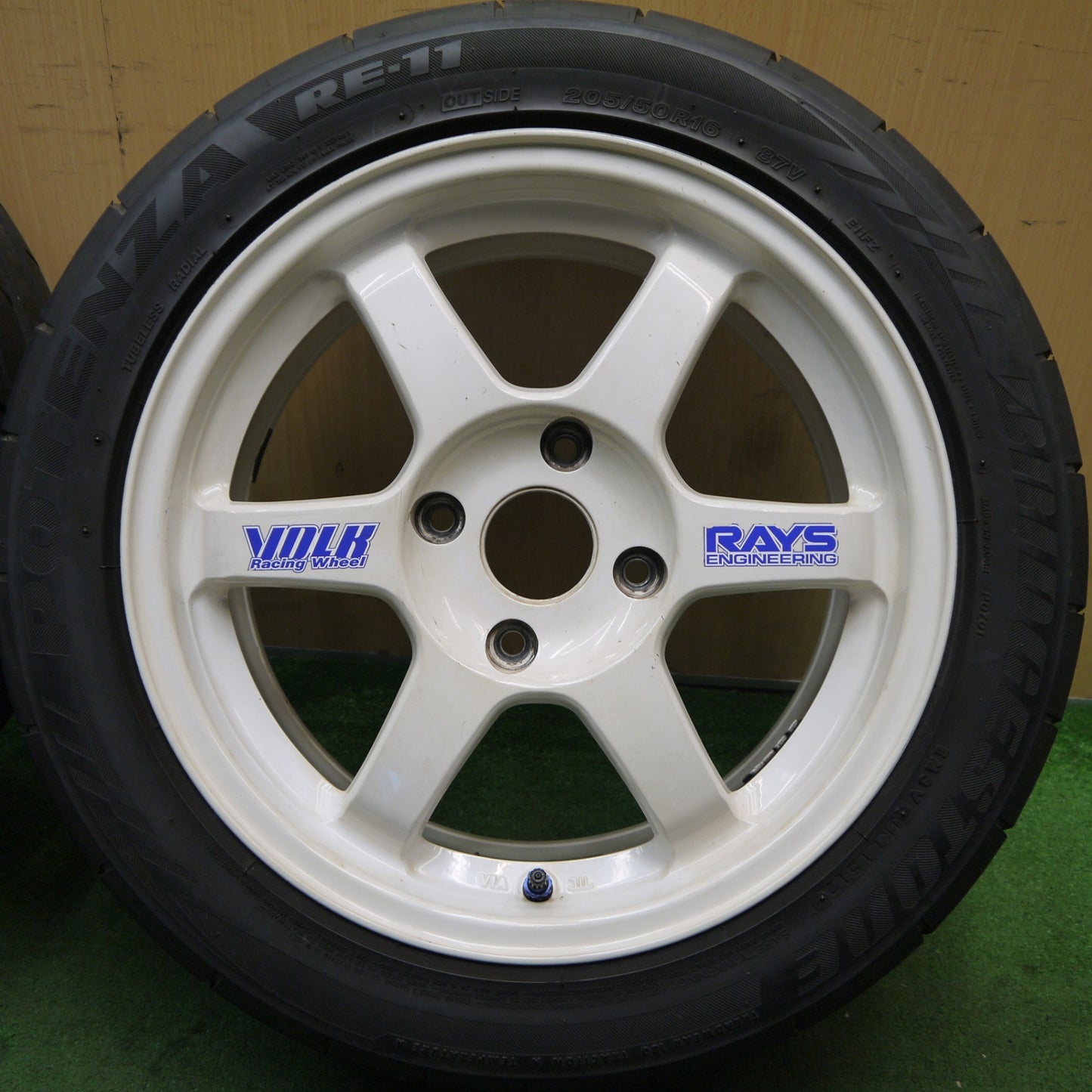 バリ溝!キレイ!8.5分!2本★RAYS VS TE37C 205/50R16 ブリヂストン ポテンザ RE-11 レイズ 16インチ PCD114.3/4H★5082506Hノ