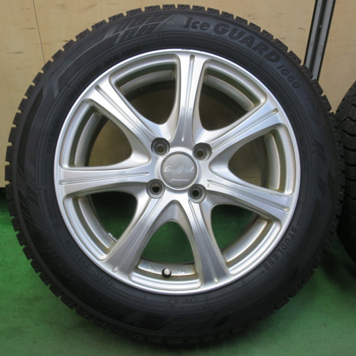 バリ溝!22年!9.5分以上★スタッドレス 175/65R15 ヨコハマ アイスガード iG60 EuroSpeed MANARAY SPORT ユーロスピード 15インチ PCD100/4H★5092306イス
