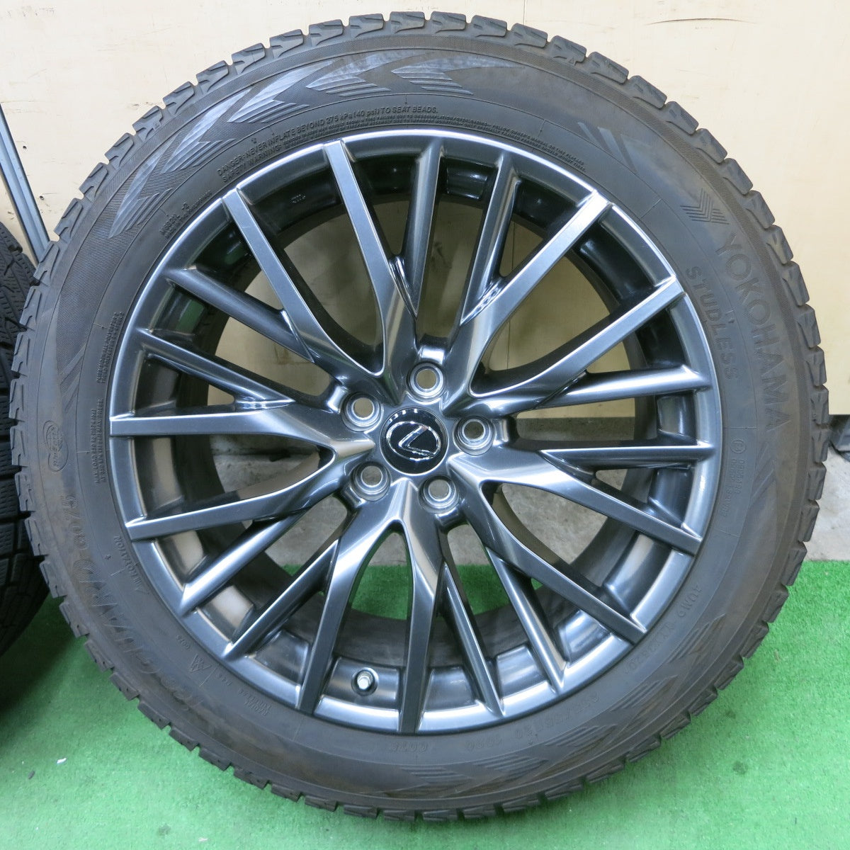 センサー付!キレイ★レクサス RX Fスポーツ 純正 235/55R20 スタッドレス ヨコハマ アイスガード G075 20インチ PCD114.3/5H★5040201ナス