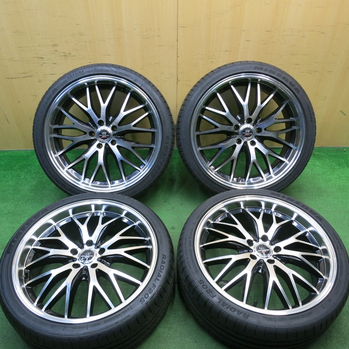 バリ溝!22年!9分★LOXARNY MULTI FORCHETTAⅡ 245/35R20 ミネルバ ラジアル F205 ロクサーニ マルチフォルケッタ2 20インチ PCD114.3/5H★5050702AKノ