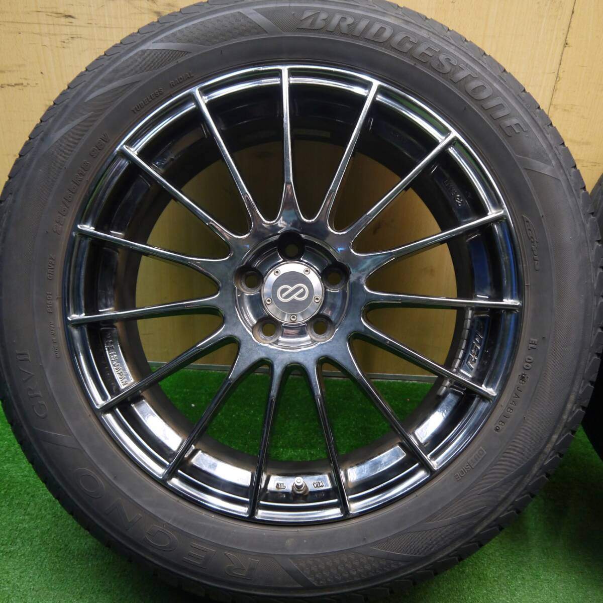4本価格★ENKEI RS05 XV フォレスター 等 225/55R18 ブリヂストン レグノ GRV2 エンケイ 18インチ PCD100/5H★5031807Hノ