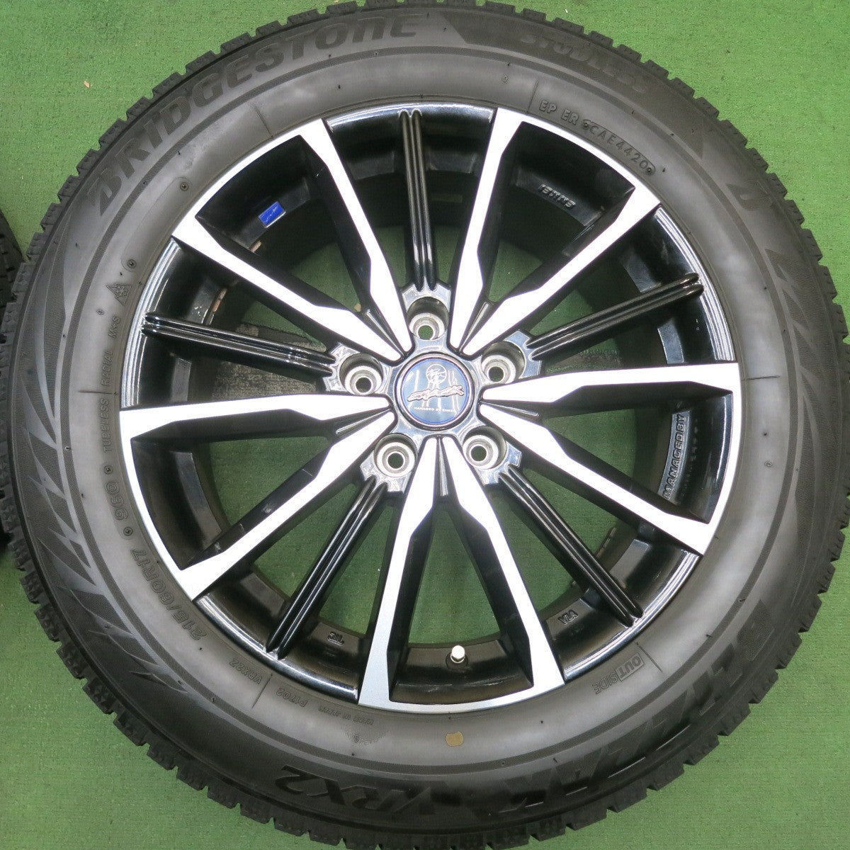 バリ溝!9.5分★スタッドレス 215/60R17 ブリヂストン ブリザック VRX2 SMACK ENKEI スマック エンケイ 17インチ PCD114.3/5H★5100509HAス