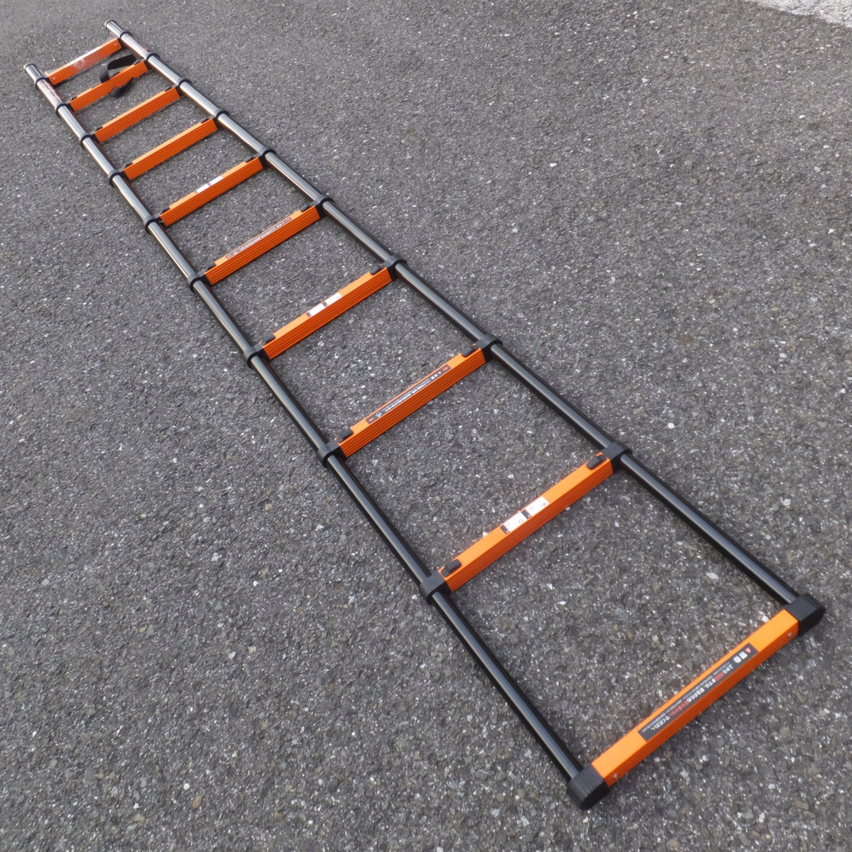 ★ワンステップ ONE STEP 折りたたみ伸縮はしご 形式 不明 最大耐荷重 約 150kg 縮長 約 92cm 伸長 約 388cm★