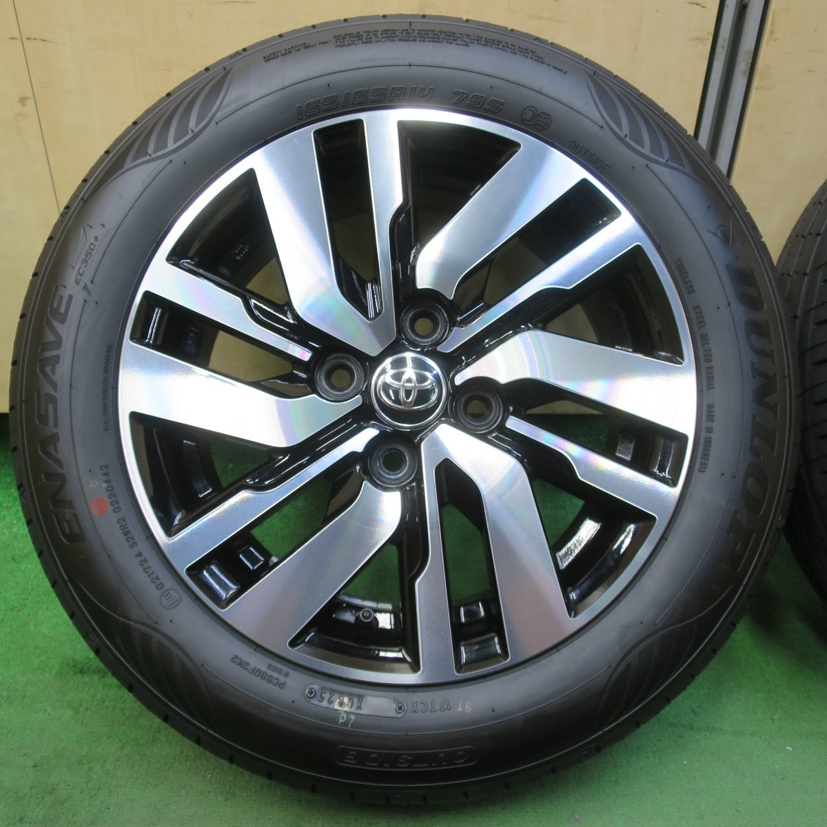 新車外し!25年★トヨタ タンク ルーミー 純正 165/65R14 ダンロップ エナセーブ EC350+ 14インチ PCD100/4H★5081104イノ