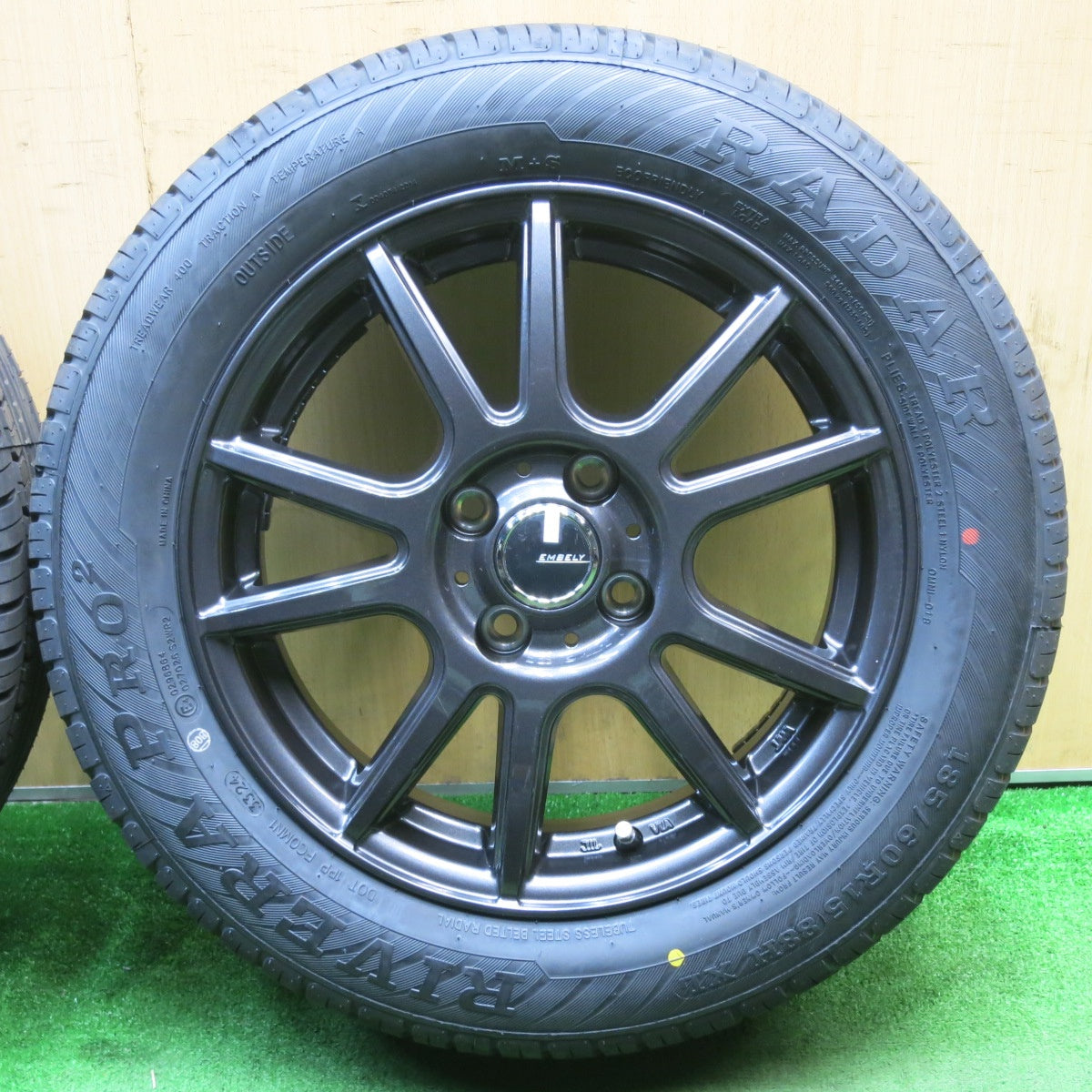 未使用!24年★185/60R15 レーダー RIVERA PRO2 EMBELY S10 エンベリー 15インチ PCD100/4H★5042604NJノ
