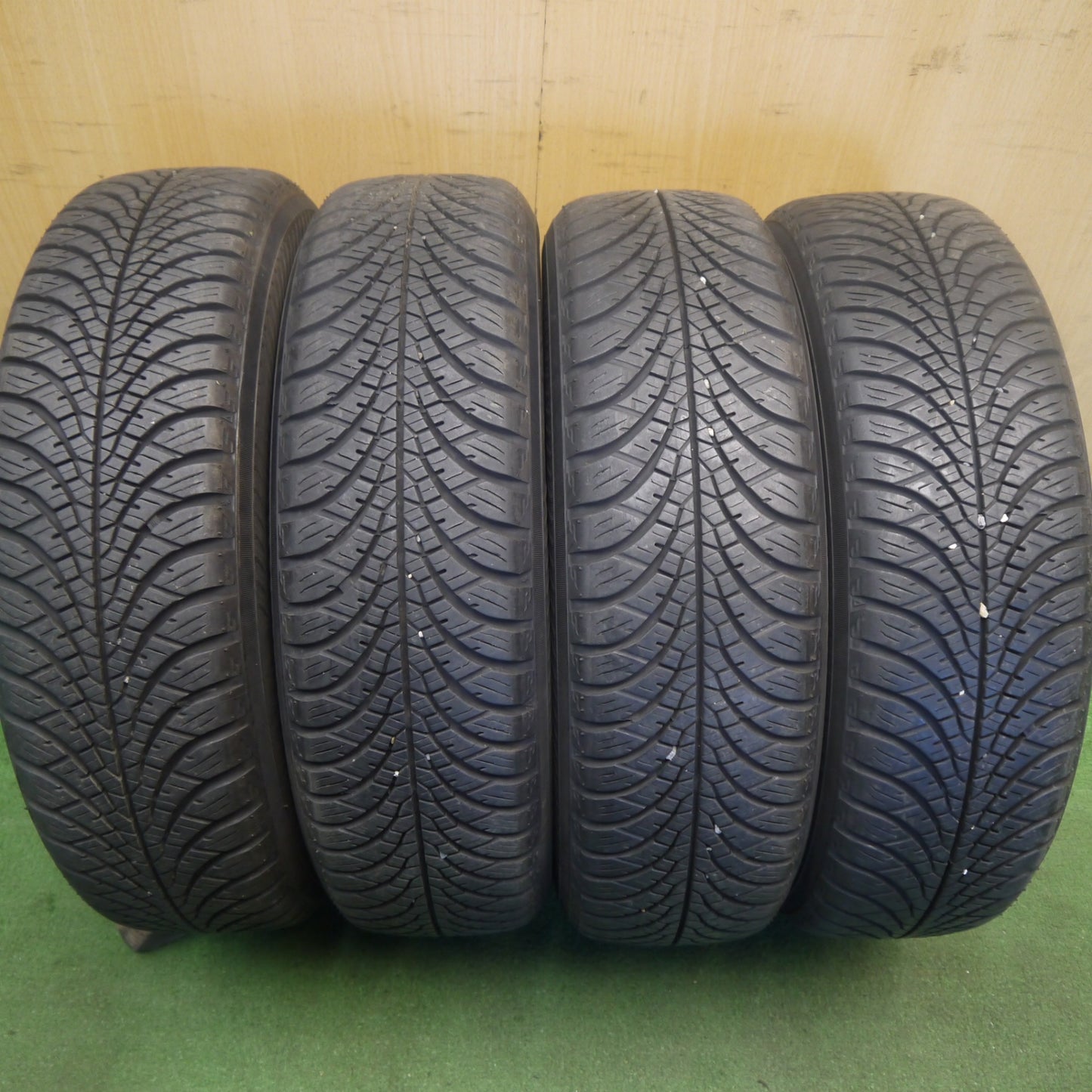 バリ溝!22年!8.5分★スズキ アルト ラパン 純正 155/65R14 ヨコハマ BluEarth-4S AW21 オールシーズン 14インチ PCD100/4H★6052901Hノ