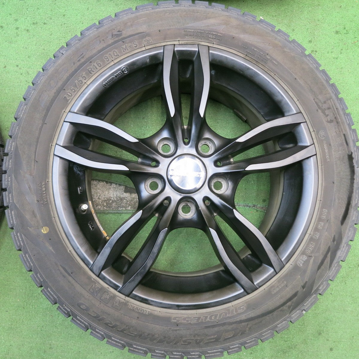 バリ溝!8.5分★BMW 等 MAK LUFT 205/55R16 スタッドレス ピレリ アイスアシンメトリコ BORBET ルフト 15インチ PCD120/5H★5080702HAス