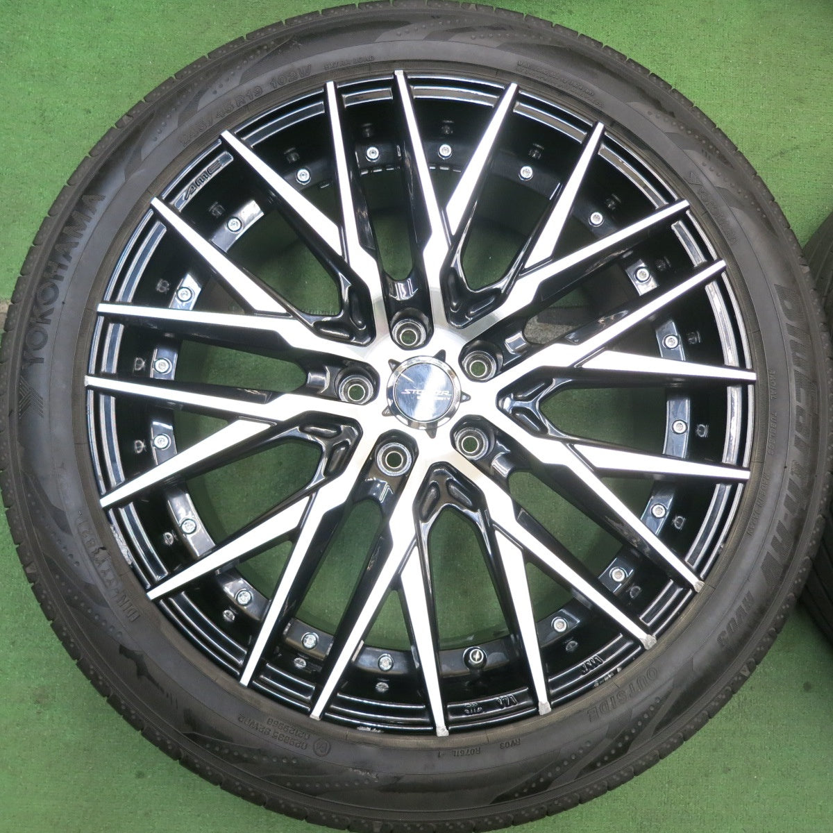 バリ溝!21年!9.5分★STEINER CVX AME 245/45R19 ヨコハマ BluEarth-RV RV03 19インチ シュタイナー PCD114.3/5H★5081605HAノ