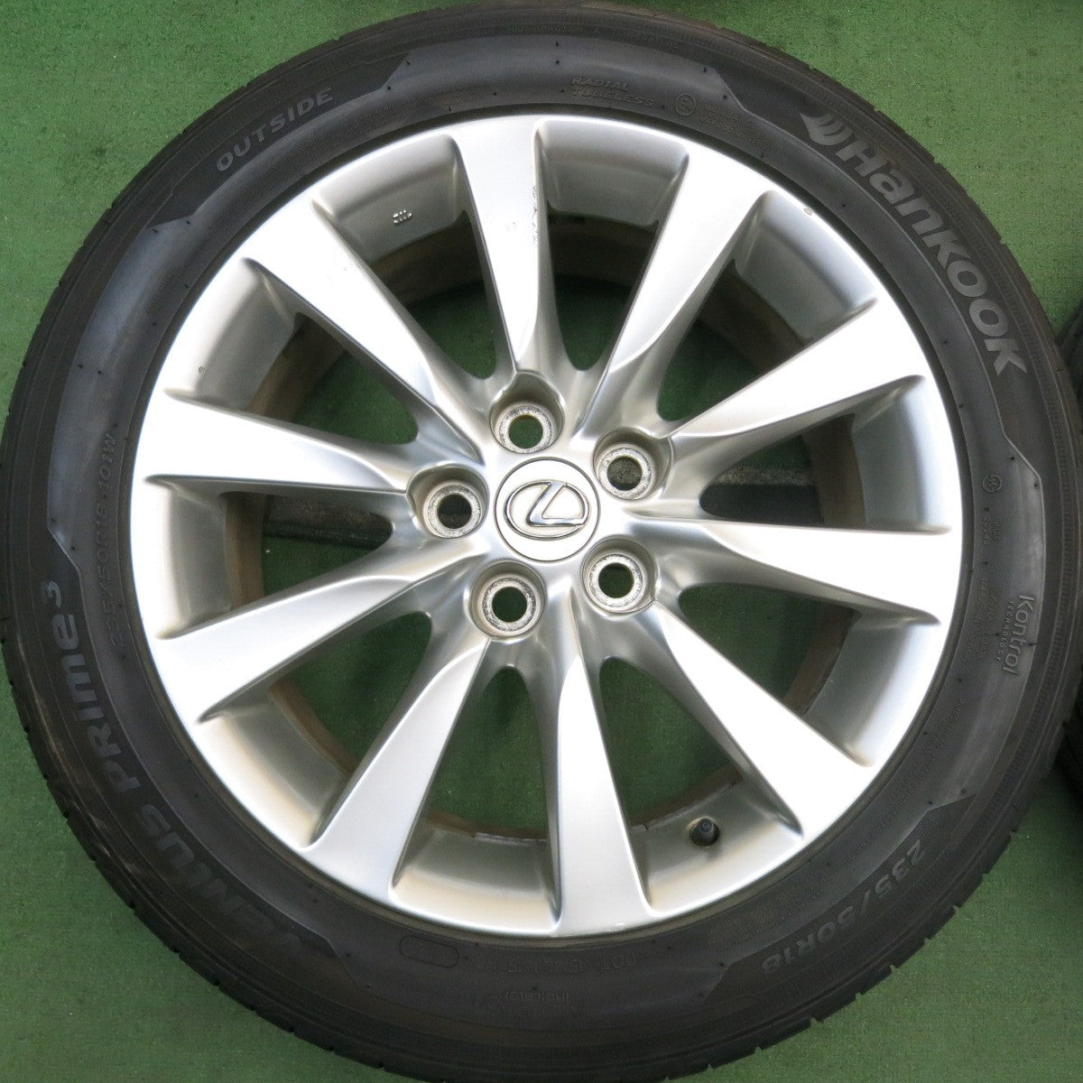 バリ溝!22年!9.5分★レクサス LS 純正 235/50R18 ハンコック ベンタス プライム3 18インチ PCD120/5H★5092807HAノ