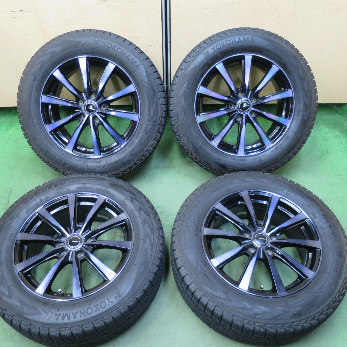 バリ溝!22年!キレイ!9分★スタッドレス 225/65R17 ヨコハマ アイスガード G075 DIANELLA ディアネラ 17インチ PCD114.3/5H★5090301TTス