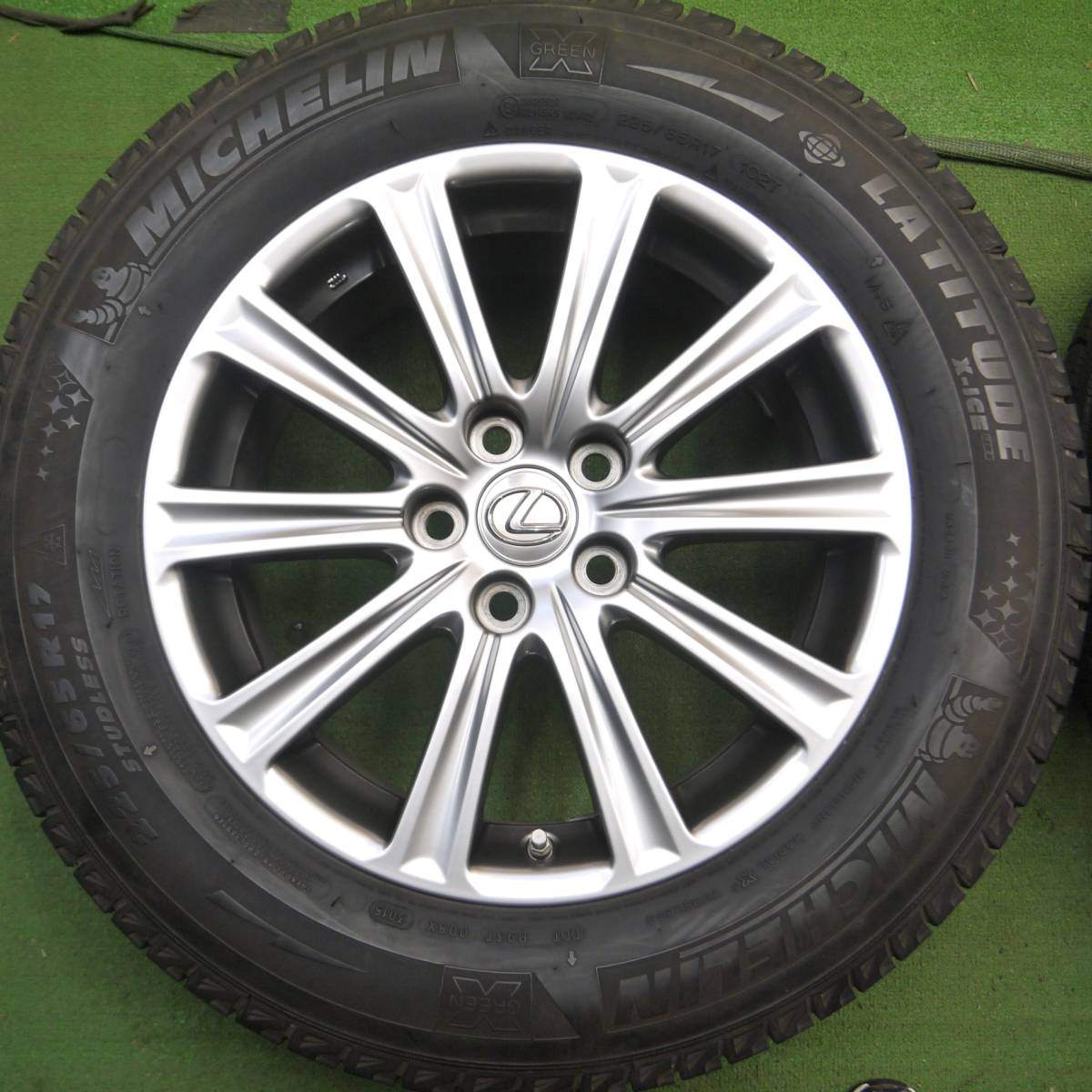 センサー付 バリ溝 綺麗★レクサス NX 純正 225/65R17 スタッドレス ミシュラン LATITUDE X-ICE XI2 PCD114.3/5H★4022014Hス