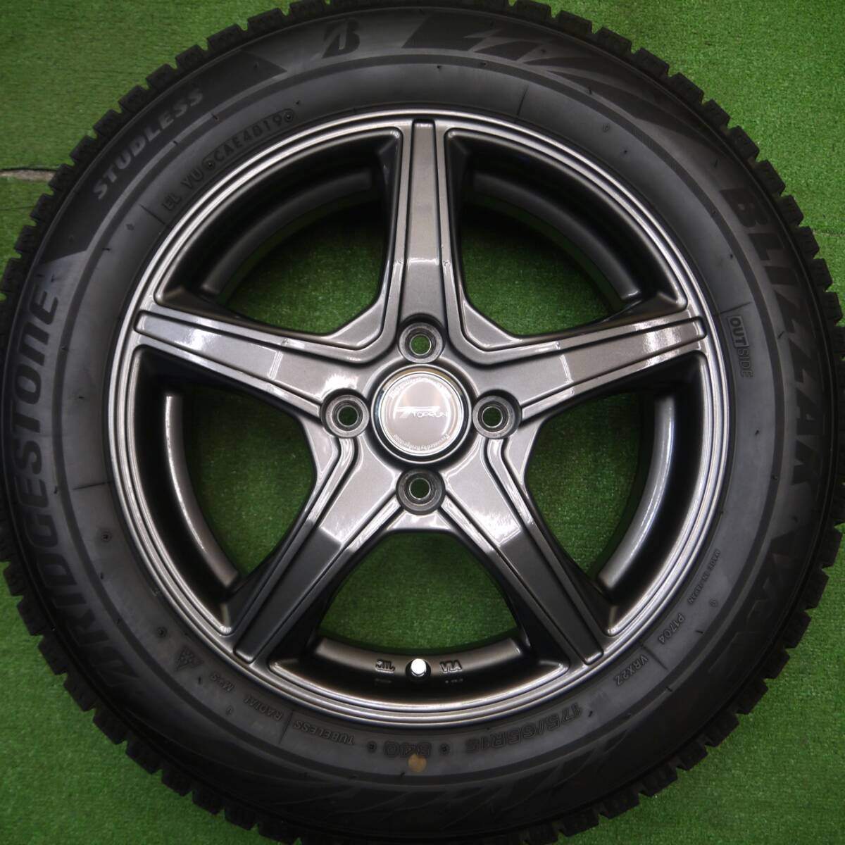 バリ溝!8.5分★スタッドレス 175/65R15 ブリヂストン ブリザック VRX2 TOPRUN トップラン 15インチ PCD100/4H★5010610Hス