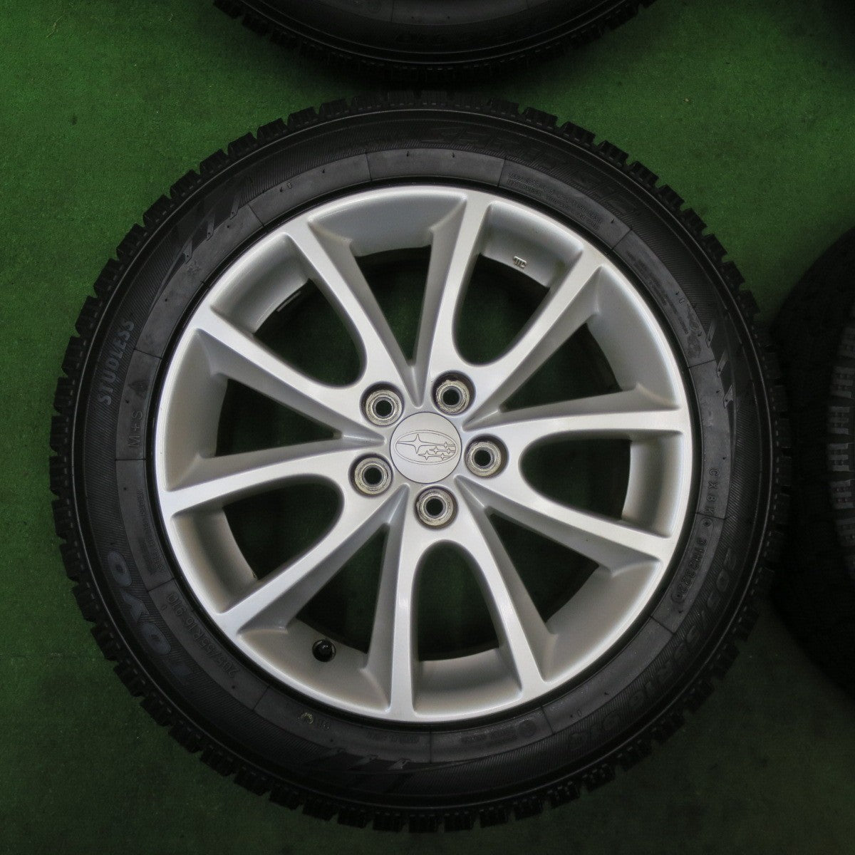 バリ溝!22年!キレイ!9.5分★スバル GJ GP インプレッサ G4 純正 205/55R16 スタッドレス トーヨー オブザーブ ガリット GIZ 16インチ PCD100/5H★5092302TTス