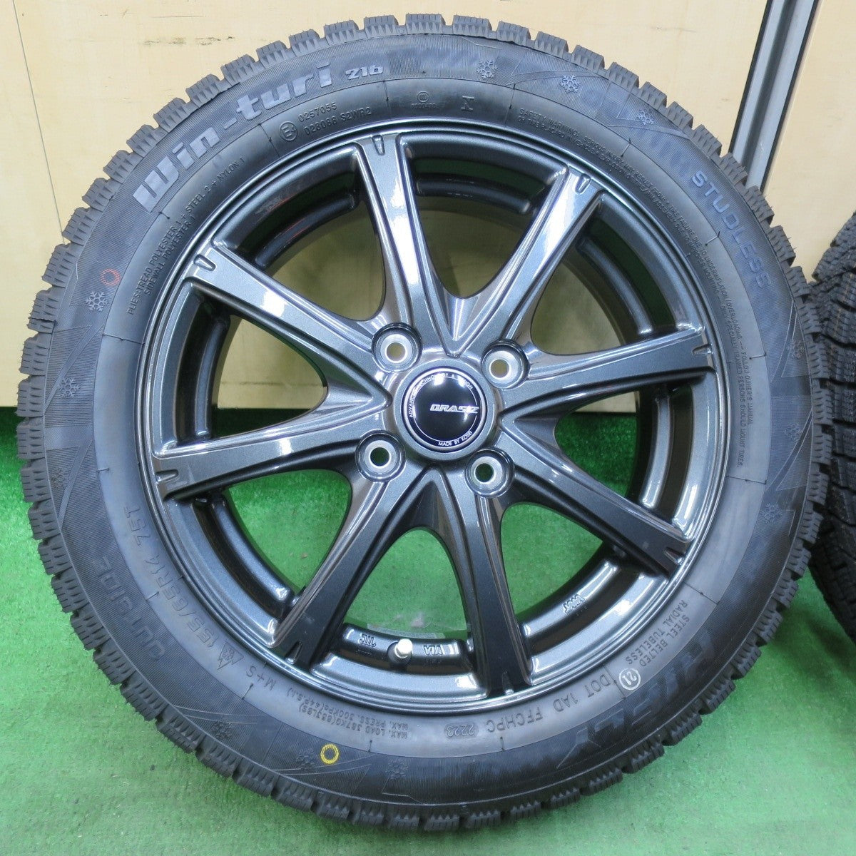 未使用!23年★スタッドレス 155/65R14 ハイフライ Win-turi 216 QRASIZ KOSEI クレイシズ 光生 14インチ PCD100/4H★4122701イス