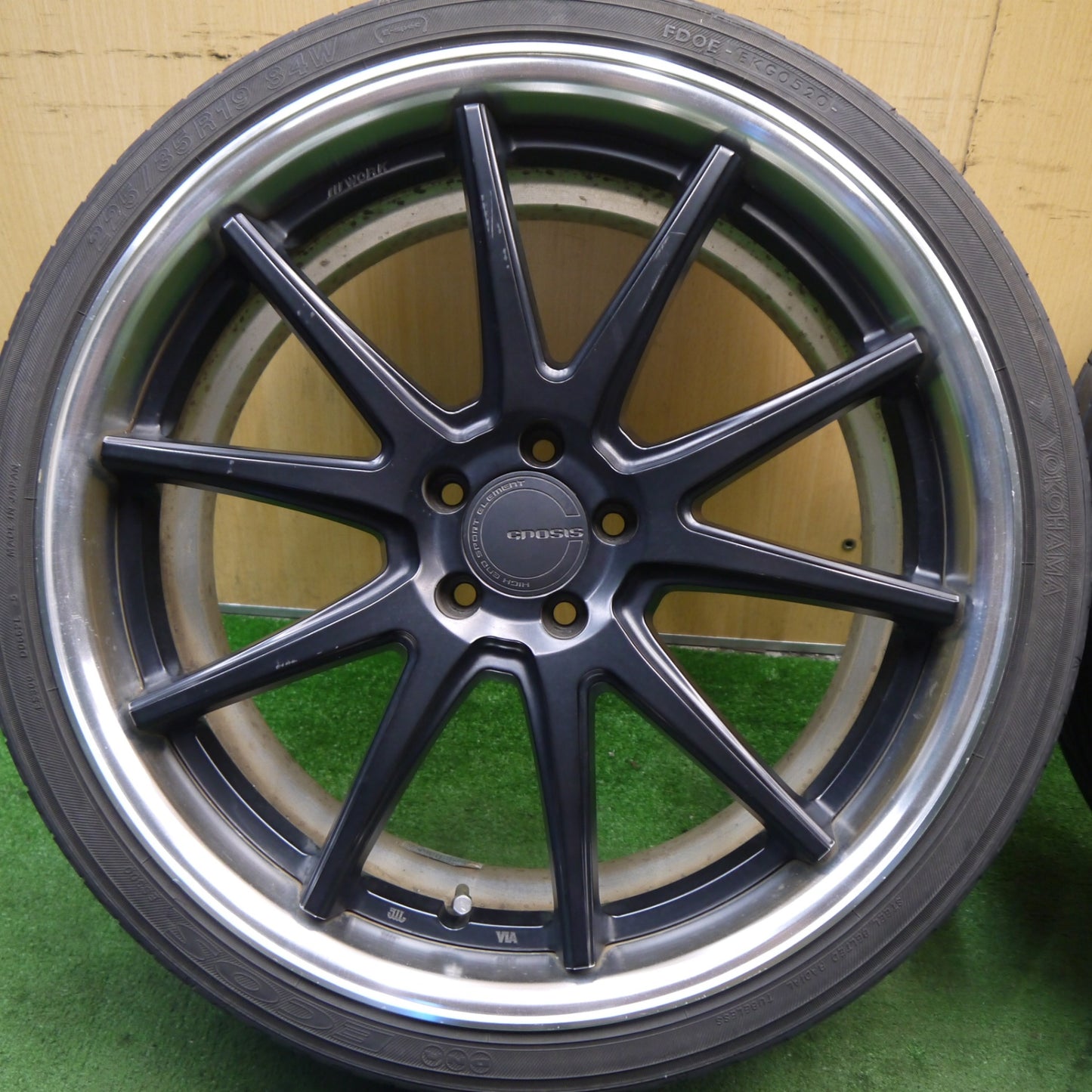 2本価格★プリウス 86 BRZ 等 WORK GNOSIS CV201 GV1N 225/35R19 ヨコハマ DNA エコス ES300 ワーク グノーシス 19インチ PCD100/5H★5082505Hノ