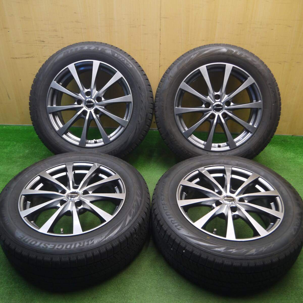 バリ溝!21年!キレイ!9分★スタッドレス 215/60R17 ブリヂストン ブリザック VRX2 Exceeder エクシーダー 17インチ PCD114.3/5H★5013108Hス