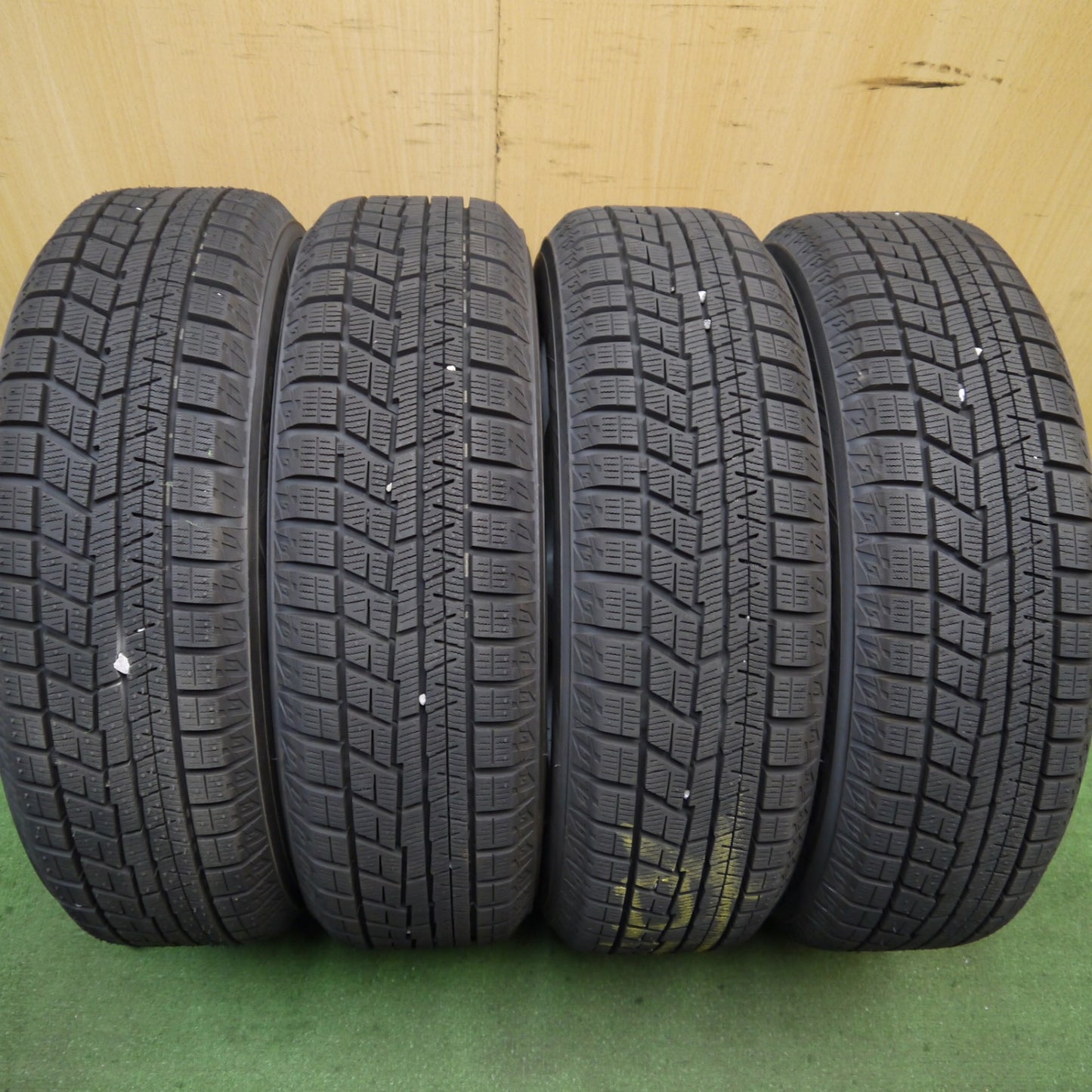 超バリ溝!24年!ほぼ10分★スタッドレス 155/65R14 ヨコハマ アイスガード iG60 GMach 14インチ PCD100/4H★5072901Hス