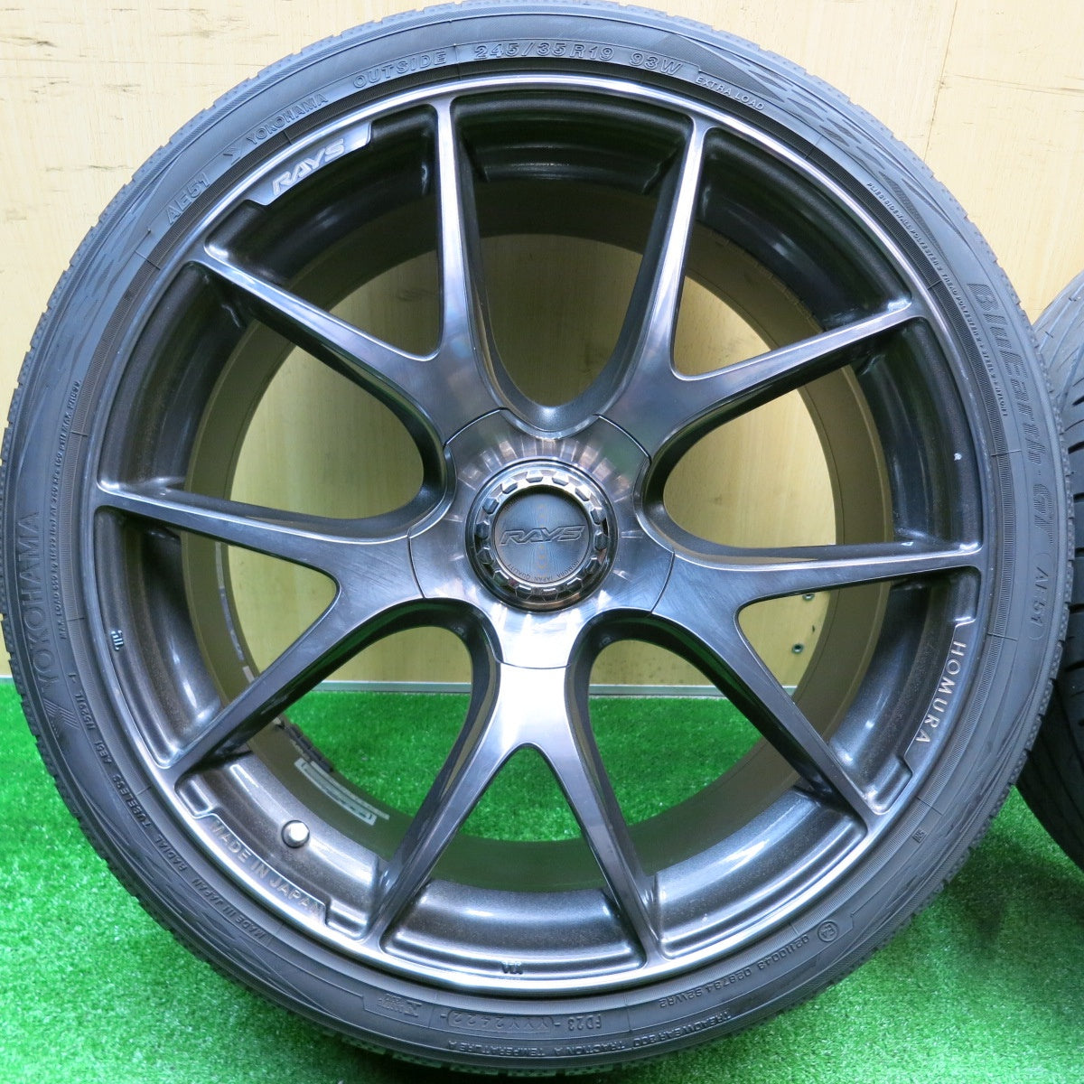 4本価格!22年★RAYS HOMURA 2X5S 245/35R19 ヨコハマ BluEarth-GT AE51 レイズ ホムラ 2×5S 19インチ PCD112/5H★5103010HAノ