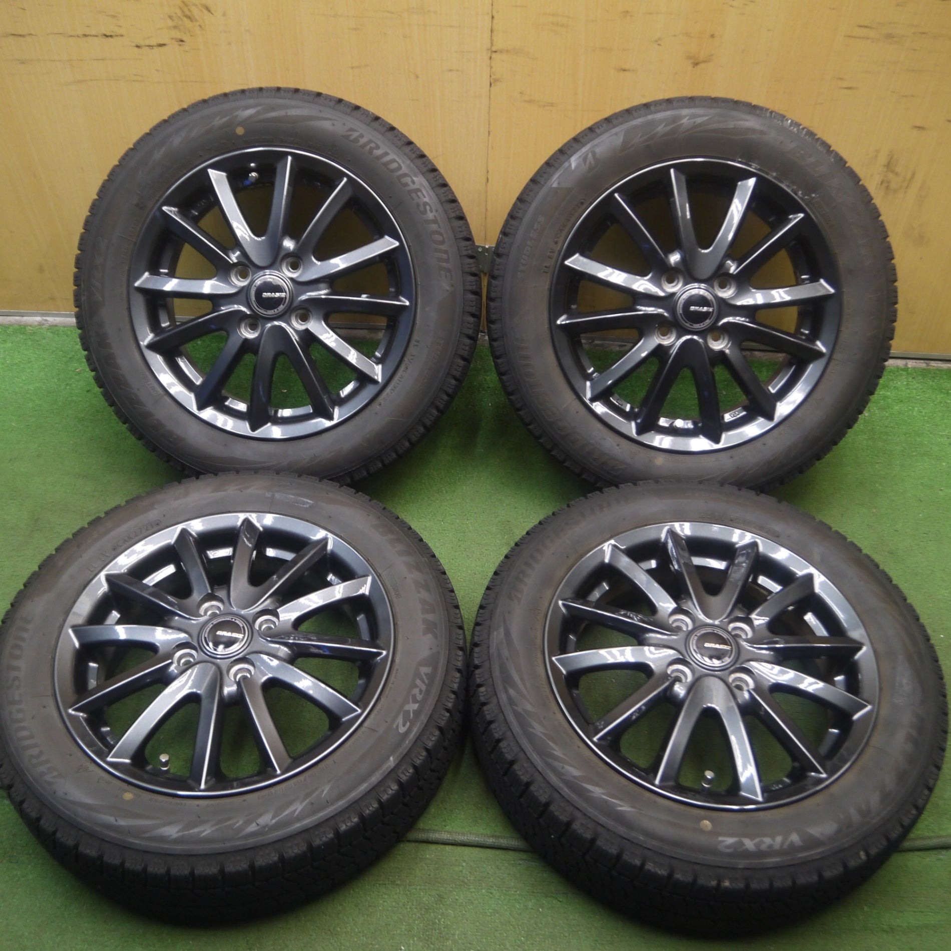 送料無料* バリ溝！22年！キレイ！9分☆スタッドレス 155/65R14 