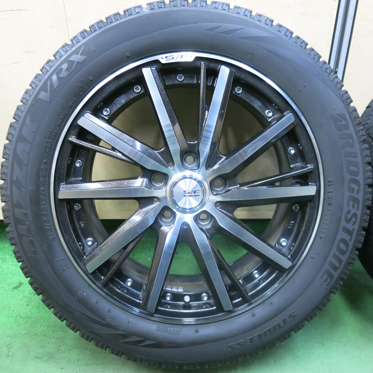 4本価格★S/F STEINER 215/55R17 スタッドレス ブリヂストン ブリザック VRX 17インチ シュタイナー PCD114.3/5H★5091803SKス
