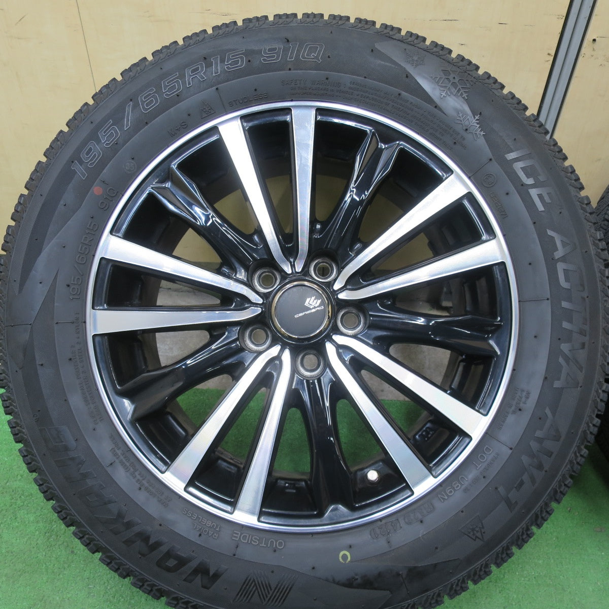 キレイ!21年★プリウス 等 195/65R15 スタッドレス ナンカン アイスアクティバ AW-1 CEREBRO セレブロ 15インチ PCD100/5H★5050602TTス