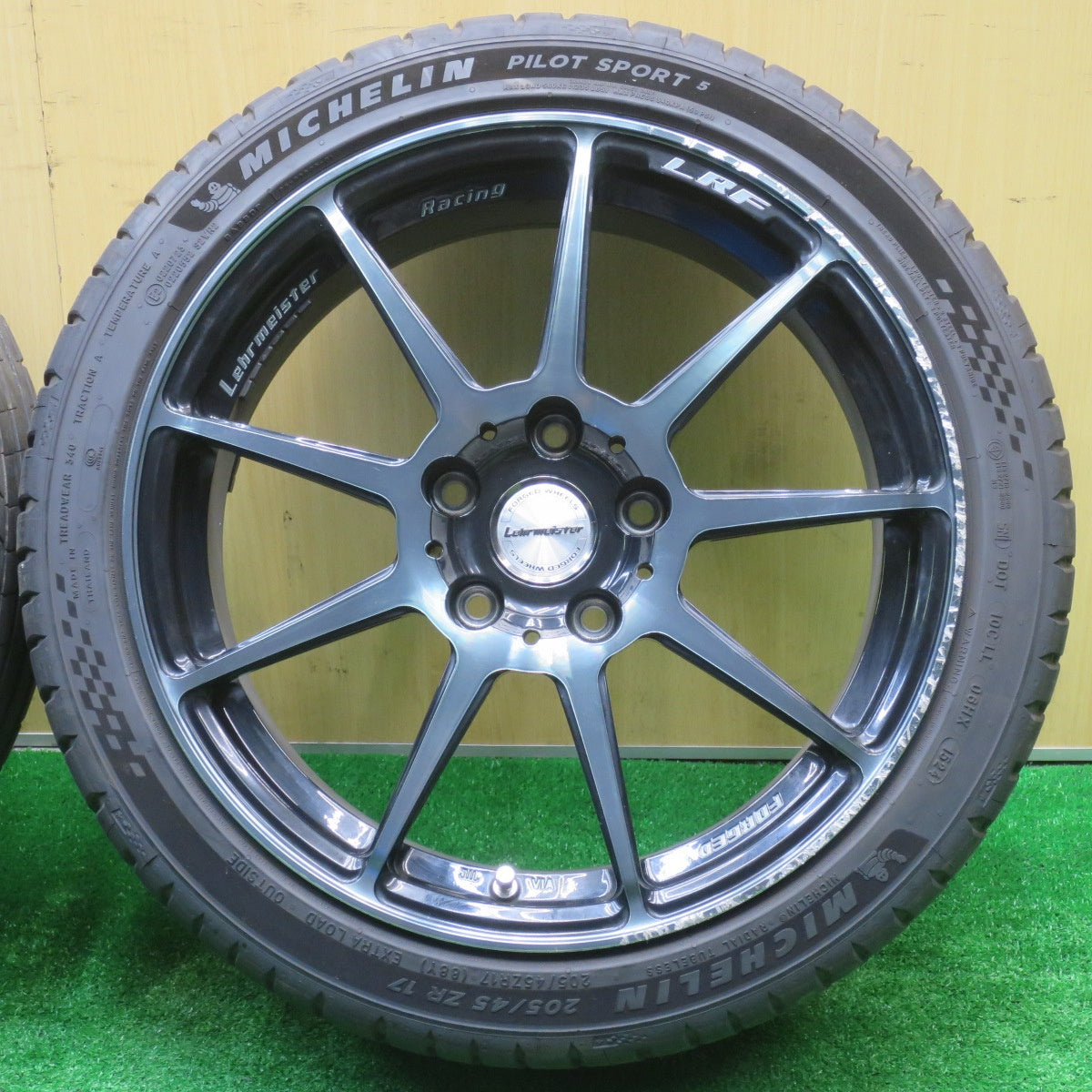 4本価格!24年★LEHRMEISTER RACING LRF-S9 205/45R17 ミシュラン パイロットスポーツ5 レアマイスター 17インチ PCD114.3/5H★5101608NJノ