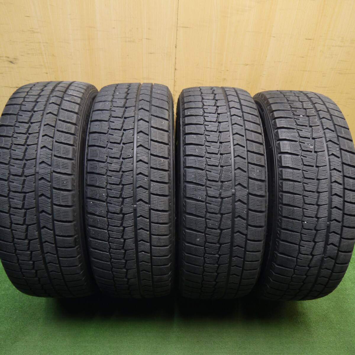 バリ溝!9.5分★トヨタ 130系 マークX RDS 純正 235/45R18 スタッドレス ダンロップ ウインターマックス WM02 18インチ PCD114.3/5H★5031202Hス