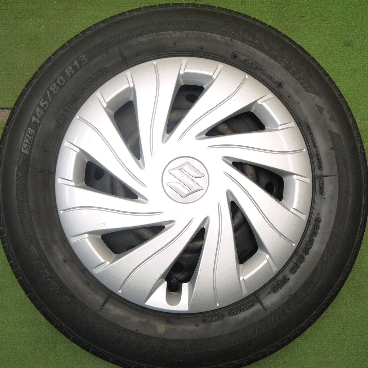 4本価格★スズキ アルト 純正 スチール 145/80R13 ブリヂストン ネクストリー エコピア 13インチ PCD100/4H★5051404Hノ