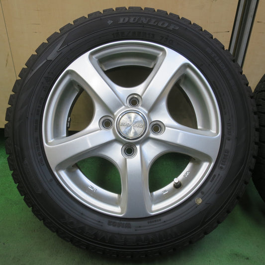 バリ溝!23年!9.5分◎スタッドレス 155/65R13 ダンロップ ウインターマックス WM02 HAYANO ハヤノ 13インチ PCD100/4H◎6072607イス