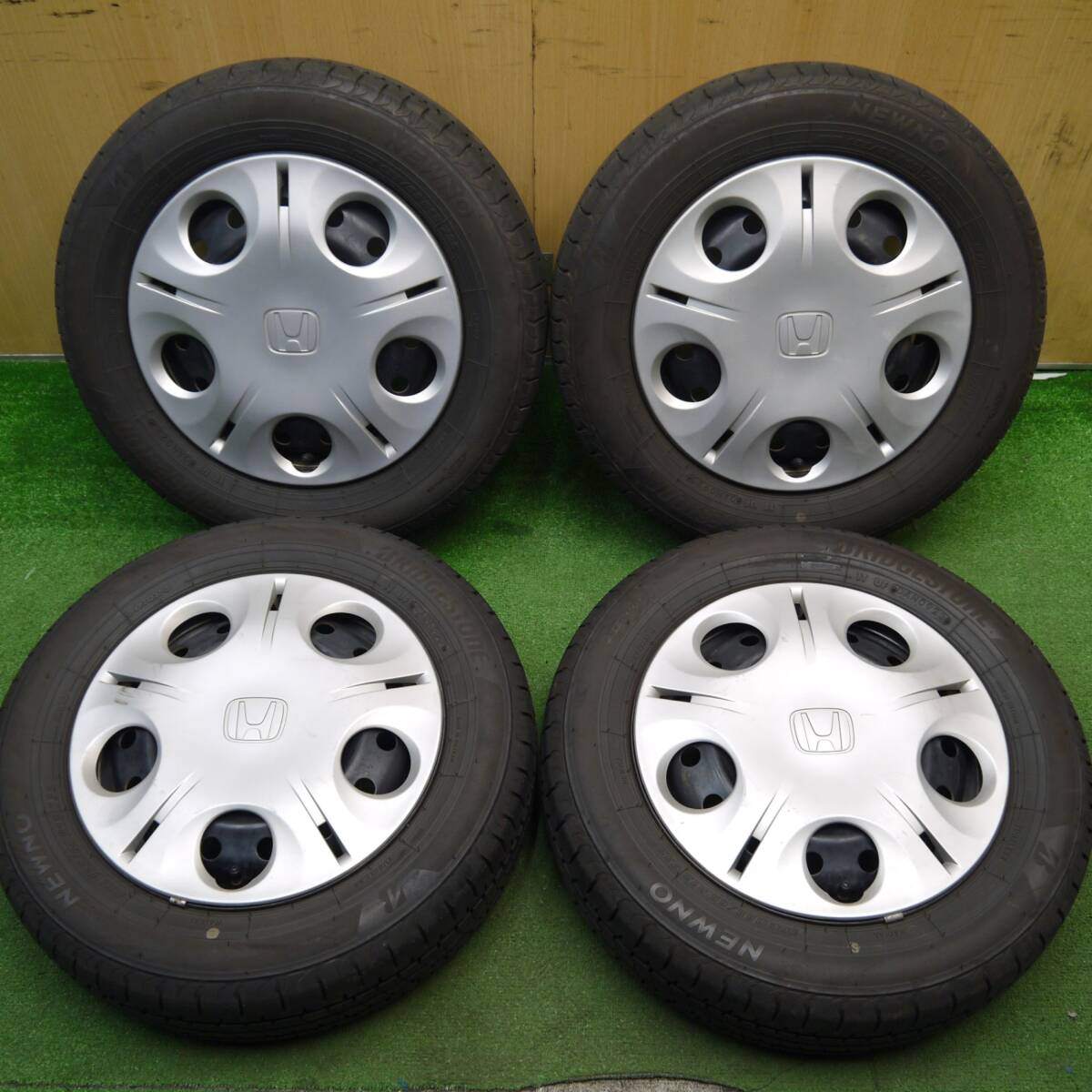 4本価格!23年★ホンダ ライフ 純正 スチール 155/65R13 ブリヂストン NEWNO ニューノ 13インチ PCD100/4H★5031709Hノ