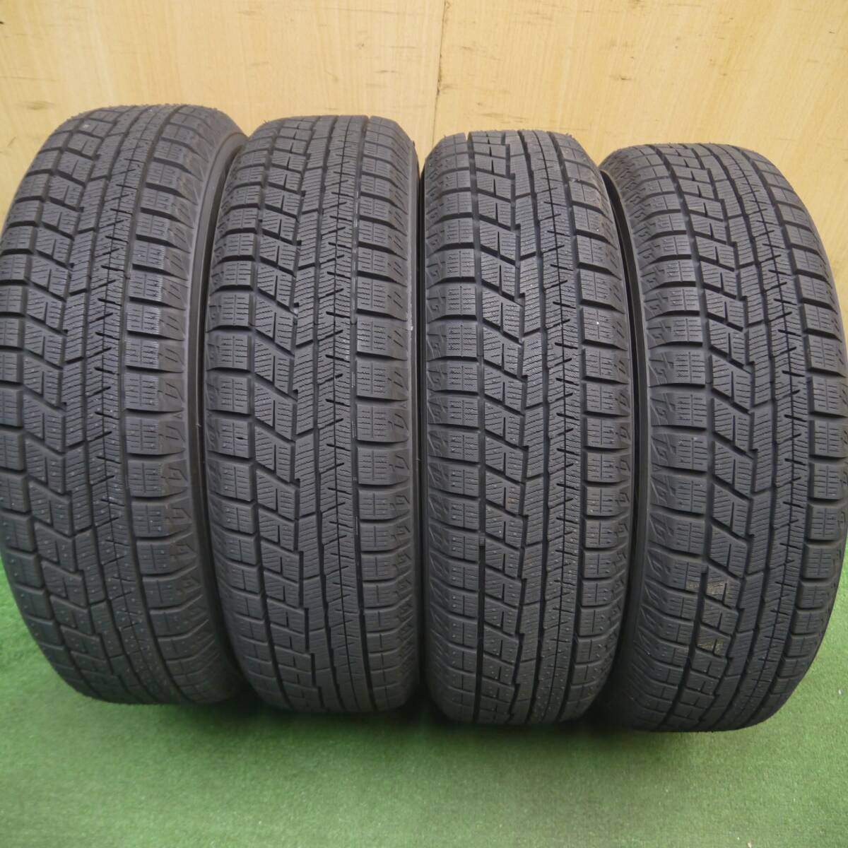 超バリ溝!23年!キレイ!ほぼ10分★スタッドレス 155/65R14 ヨコハマ アイスガード iG60 JOKER ジョーカー 14インチ PCD100/4H★5021006Hス