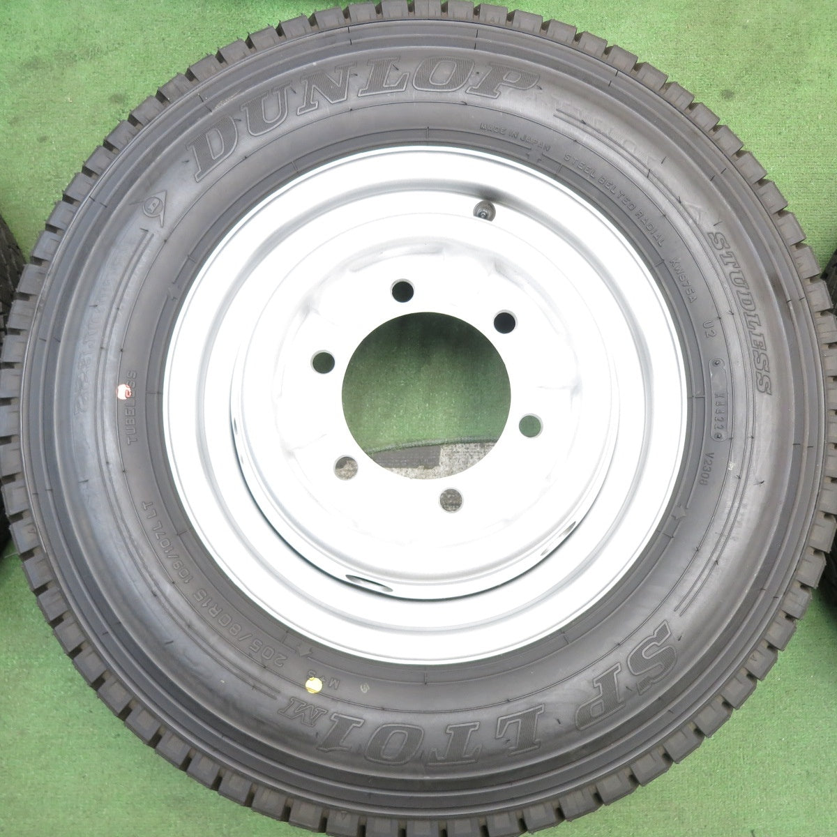 未使用!22年!6本★いすゞ エルフ 等 175R14 8PR 205/80R15 109/107L スタッドレス ダンロップ ウインターマックス SV01 SP LT01M TOPY スチール PCD184.15 170/6H★5090604HAス