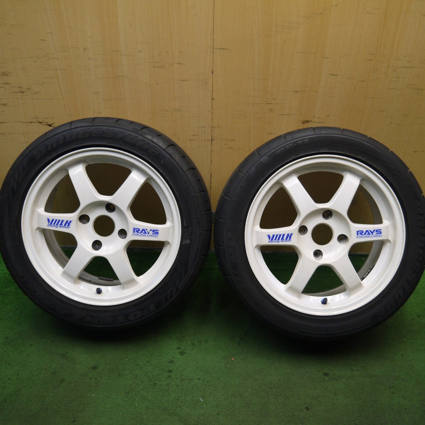 バリ溝!キレイ!8.5分!2本★RAYS VS TE37C 205/50R16 ブリヂストン ポテンザ RE-11 レイズ 16インチ PCD114.3/4H★5082506Hノ