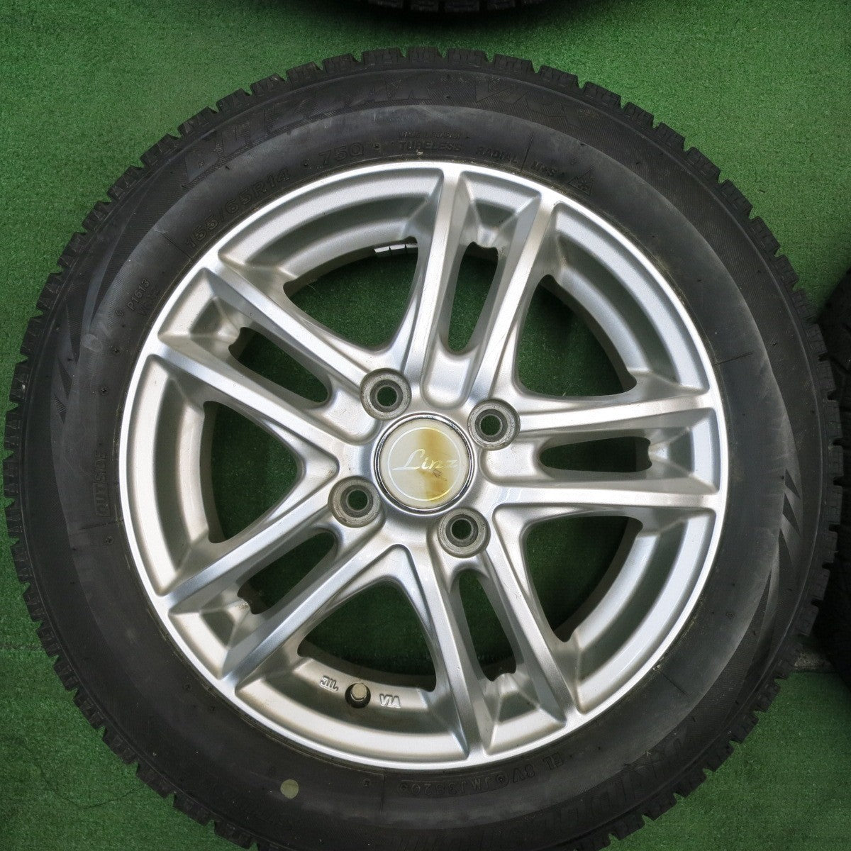 バリ溝!8.5分★スタッドレス 155/65R14 ブリヂストン ブリザック VRX Linz 14インチ PCD100/4H★5042206TNス