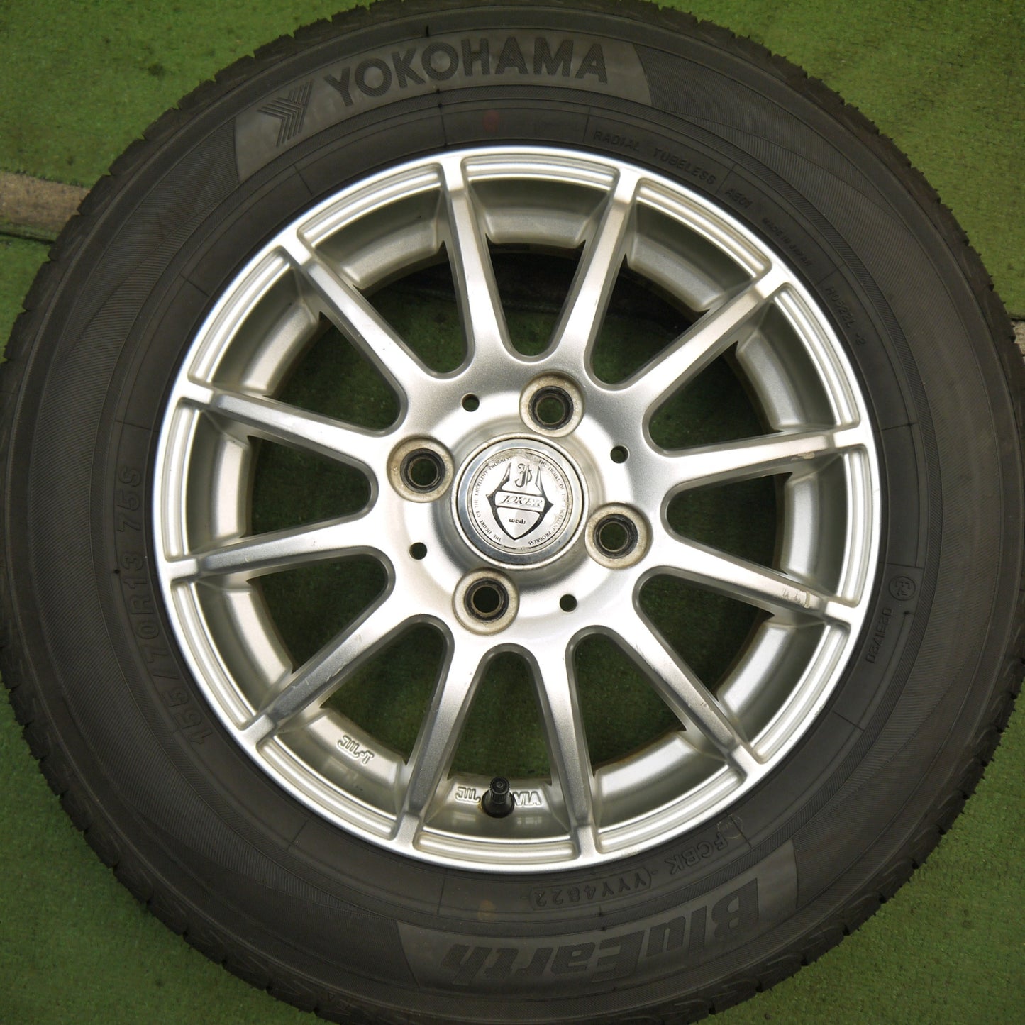 超バリ溝!22年!ほぼ10分★155/70R13 ヨコハマ ブルーアース AE01 JOKER ジョーカー 13インチ PCD100/4H★5080505Hノ
