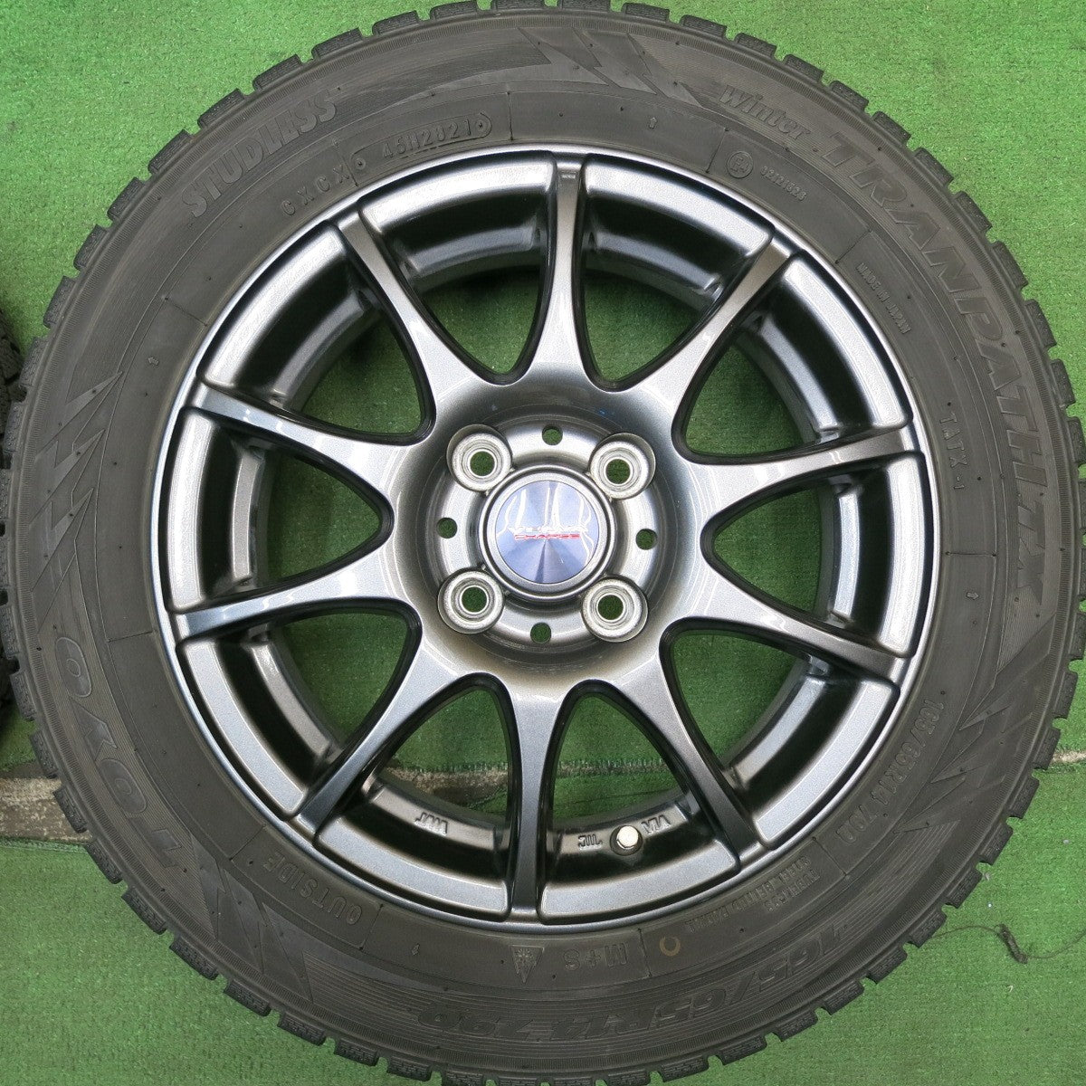 バリ溝!21年!キレイ!8.5分★スタッドレス 165/65R14 トーヨー ウインター トランパス TX VELVA CHARGE ヴェルヴァ 14インチ PCD100/4H★5060704HAス
