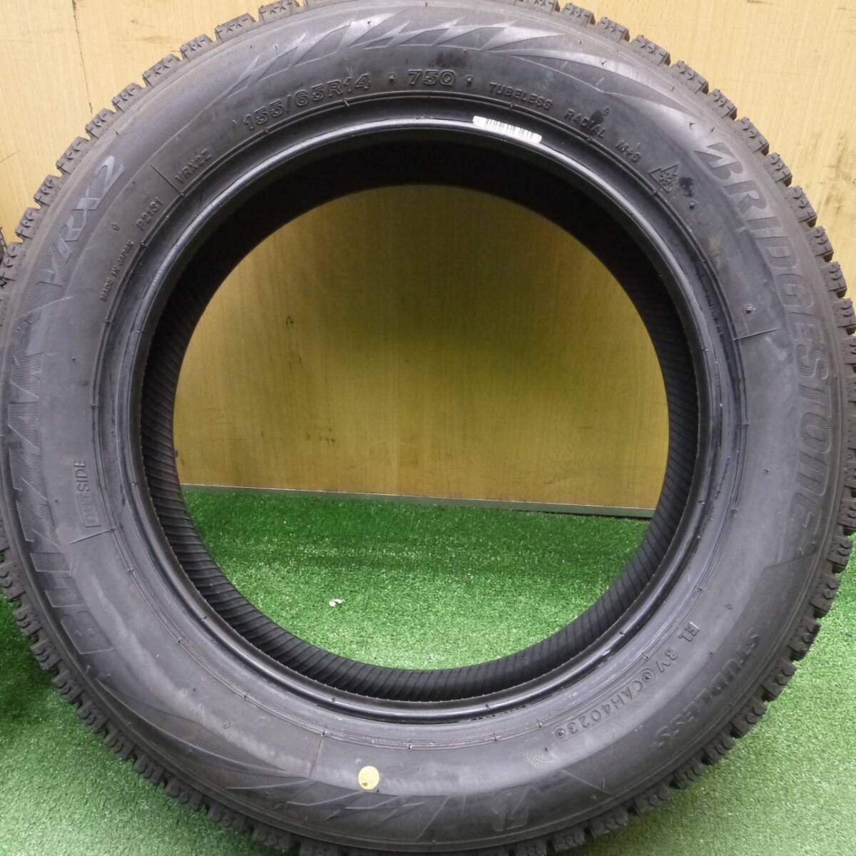 未使用!23年★スタッドレス 155/65R14 ブリヂストン ブリザック VRX2 タイヤ 14インチ タント スペーシア N-BOX N-ONE等★4122706Hスタ