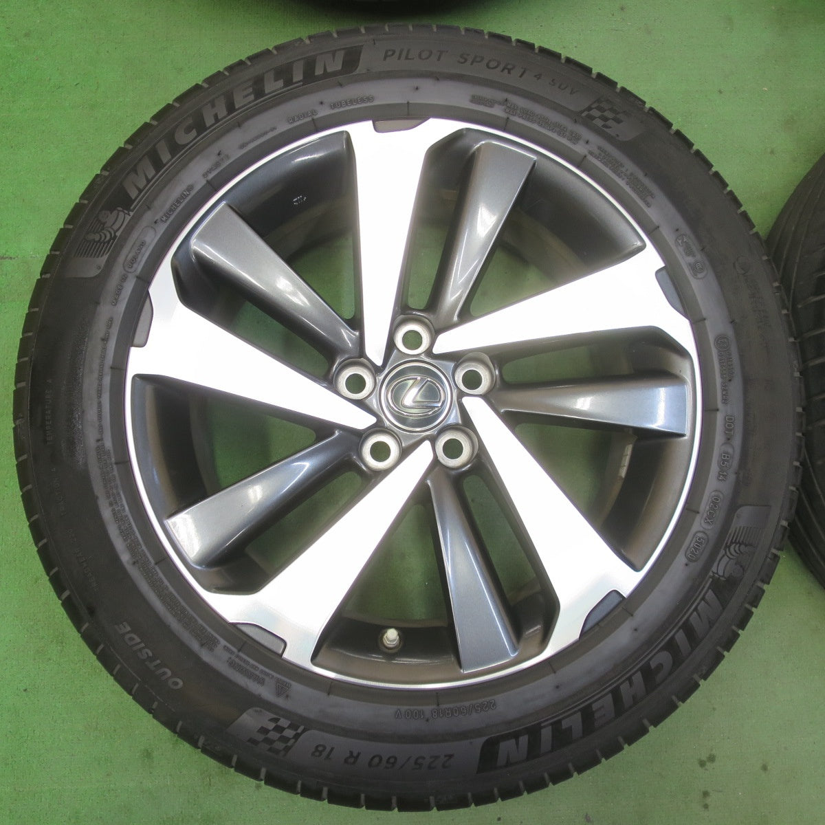 空気圧センサー付き★レクサス NX バージョンL 純正 225/60R18 ミシュラン パイロットスポーツ4 SUV 18インチ PCD114.3/5H★5081602イノ