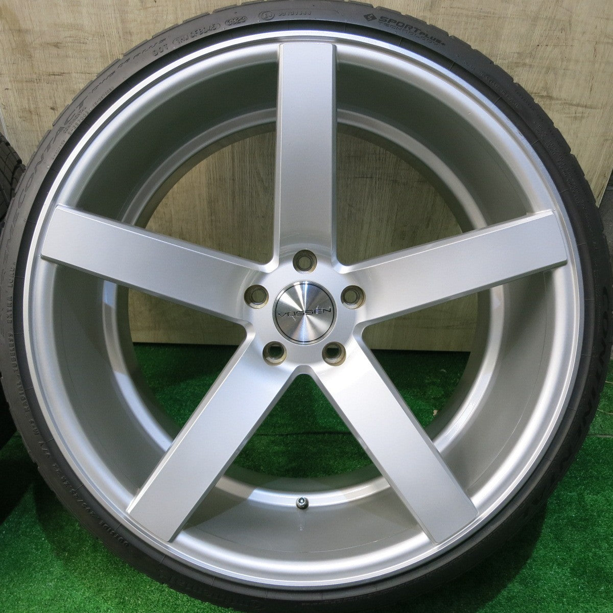 タイヤほぼ未使用!23年!キレイ★BMW 等 VOSSEN CV3 255/30R22 295/25R22 コンチネンタル エクストリーム コンタクト DWS06 プラス ヴォッセン PCD120/5H★5050209HAノ