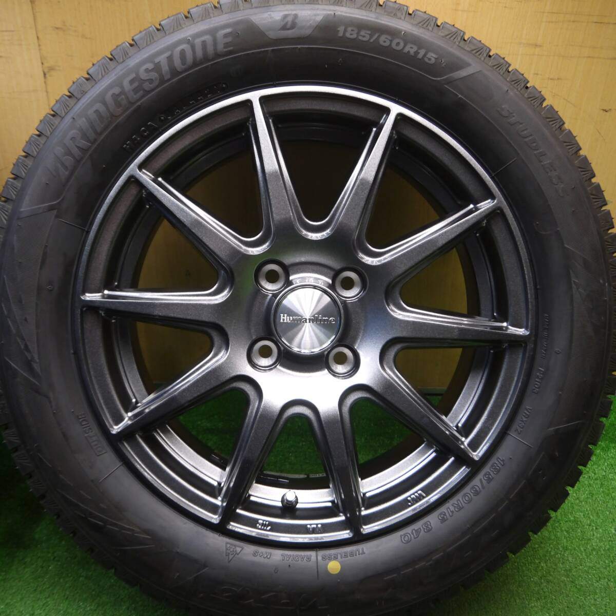 未使用!21年★スタッドレス 185/60R15 ブリヂストン ブリザック VRX3 Humanline ヒューマンライン 15インチ PCD100/4H★5011717Hス