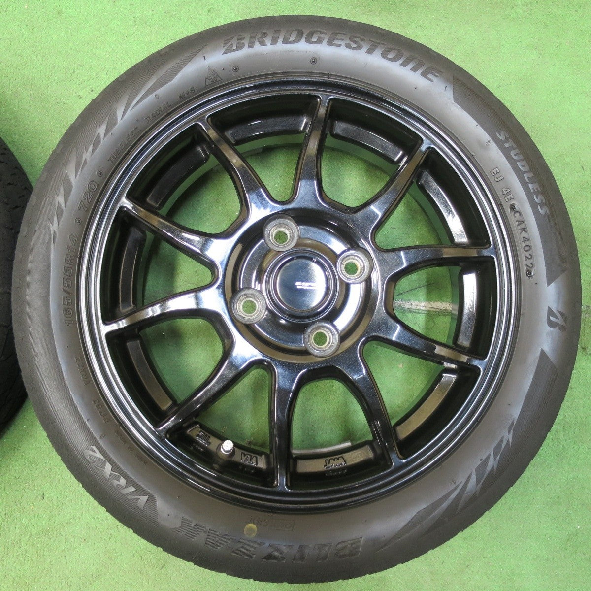 キレイ!22年★スタッドレス 165/55R14 ブリヂストン ブリザック VRX2 G-SPEED Gスピード 14インチ 軽自動車 パレット ワゴンR 等 PCD100/4H★5012007イス