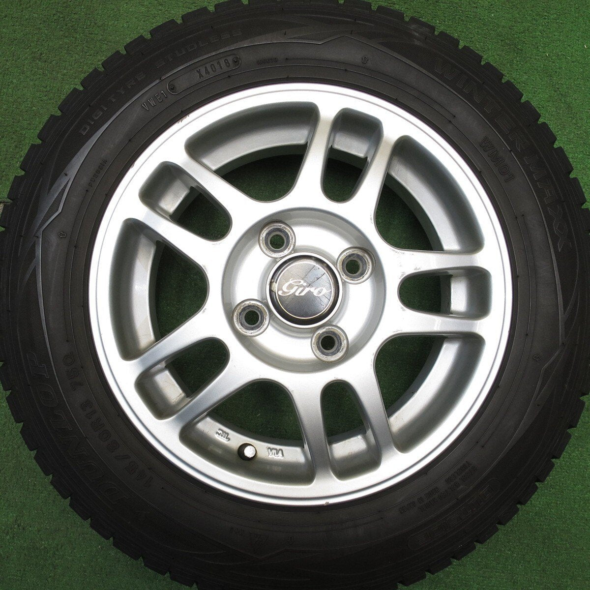 4本価格★スタッドレス 145/80R13 ダンロップ ウインターマックス WM01 giro 13インチ PCD100/4H★5031002Hス