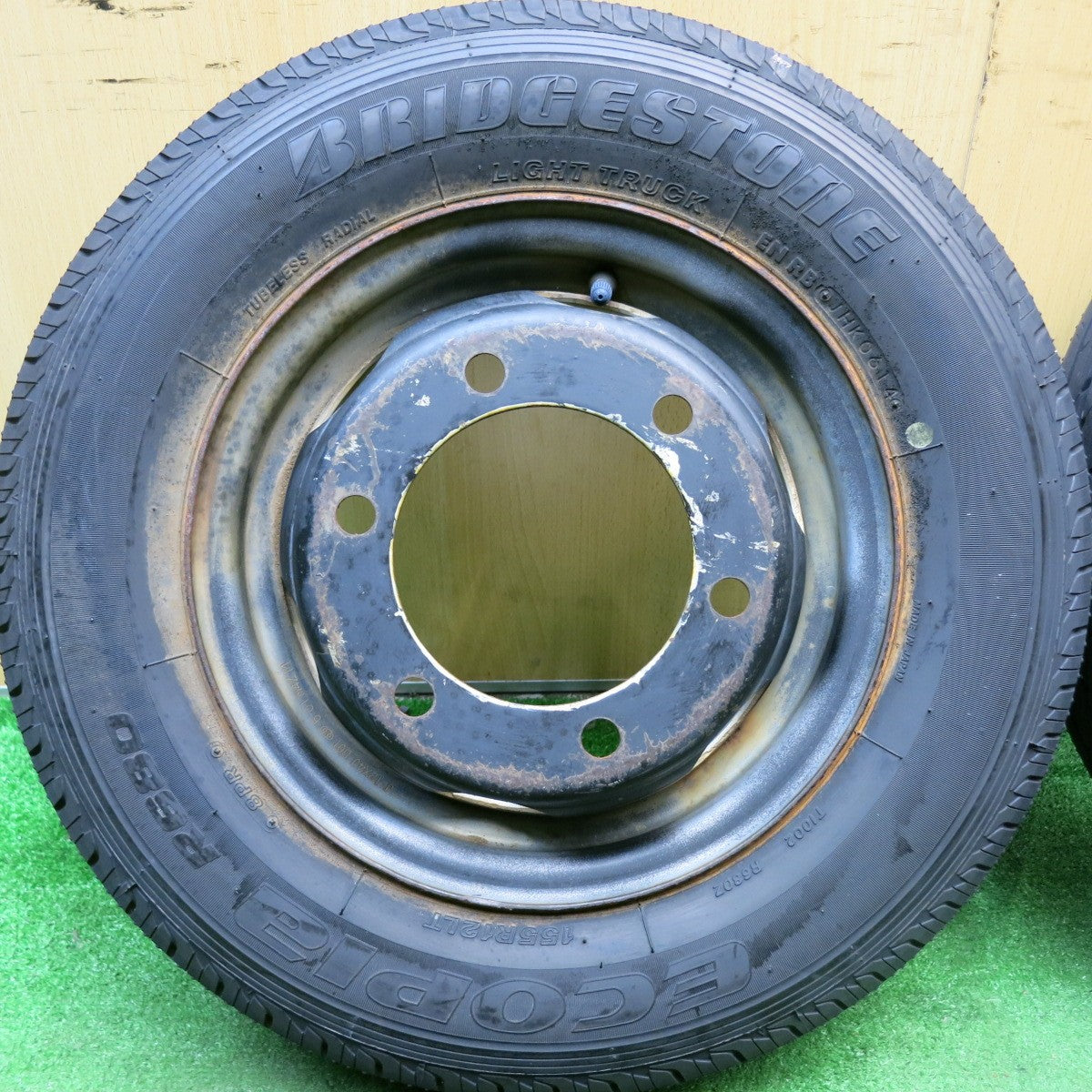 4本価格★トラック タイヤ 155R12LT 8PR ブリヂストン エコピア R680 スチール ホイール 12インチ PD170/6H★5062814HAノ