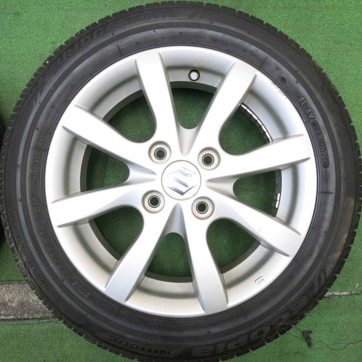 4本価格★スズキ ワゴンR 純正 155/65R14 ブリヂストン エコピア NH100C 14インチ PCD100/4H★5061306HAノ