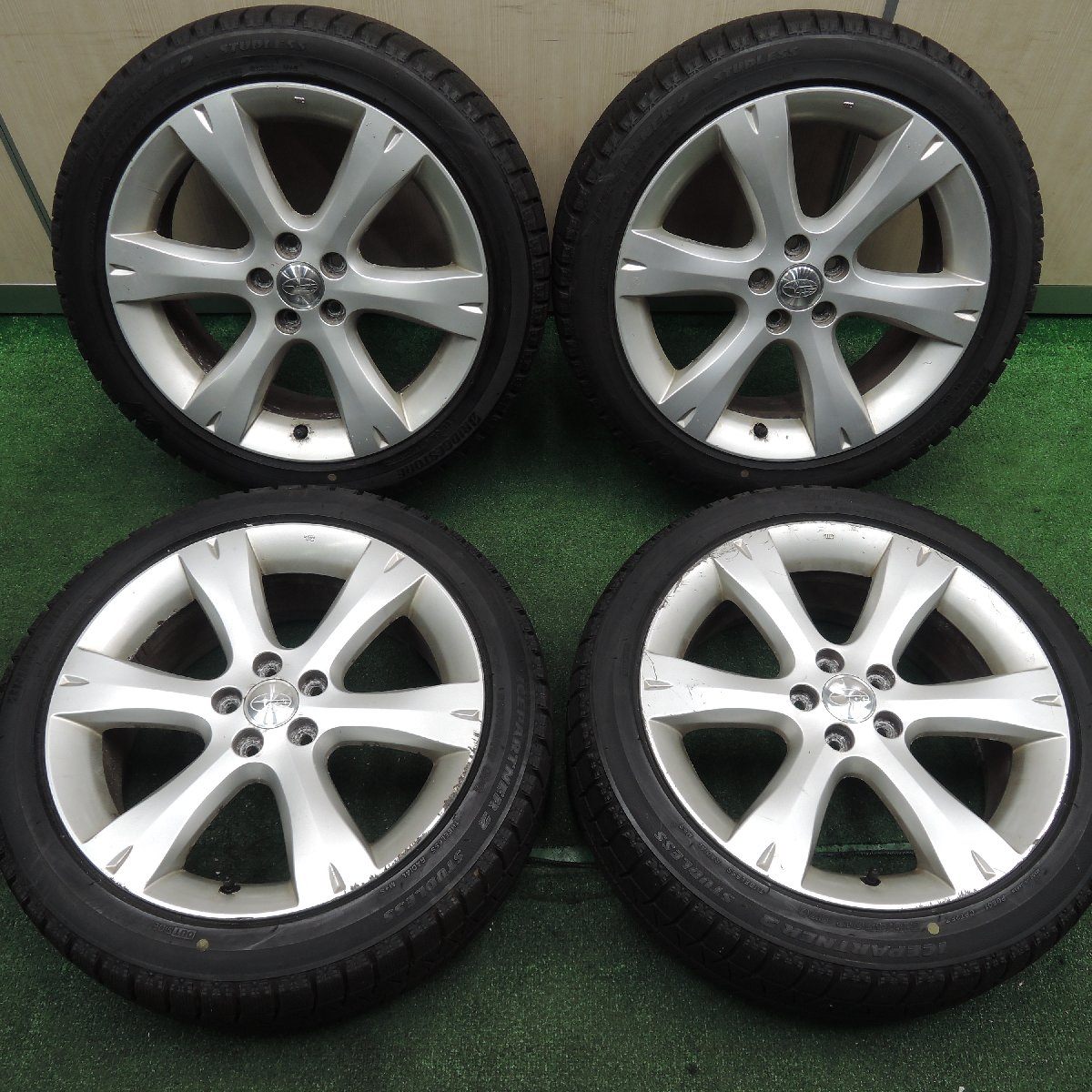 4本価格★スバル レガシィ 純正 215/45R17 スタッドレス ブリヂストン アイスパートナー2 17インチ PCD100★3110807TNス