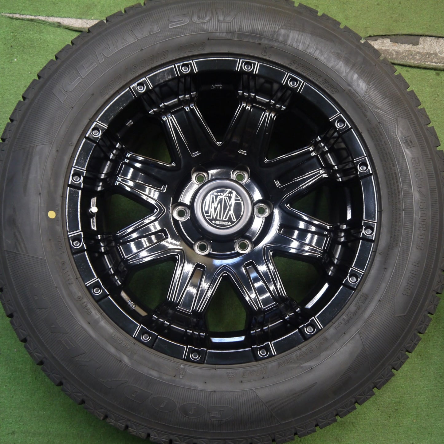 バリ溝!キレイ!9.5分★ロクサーニ ROCK KELLY MX-2 632 265/60R18 スタッドレス グッドイヤー アイスナビ SUV 18インチ ロックケリー PCD139.7/6H★5082202Hス