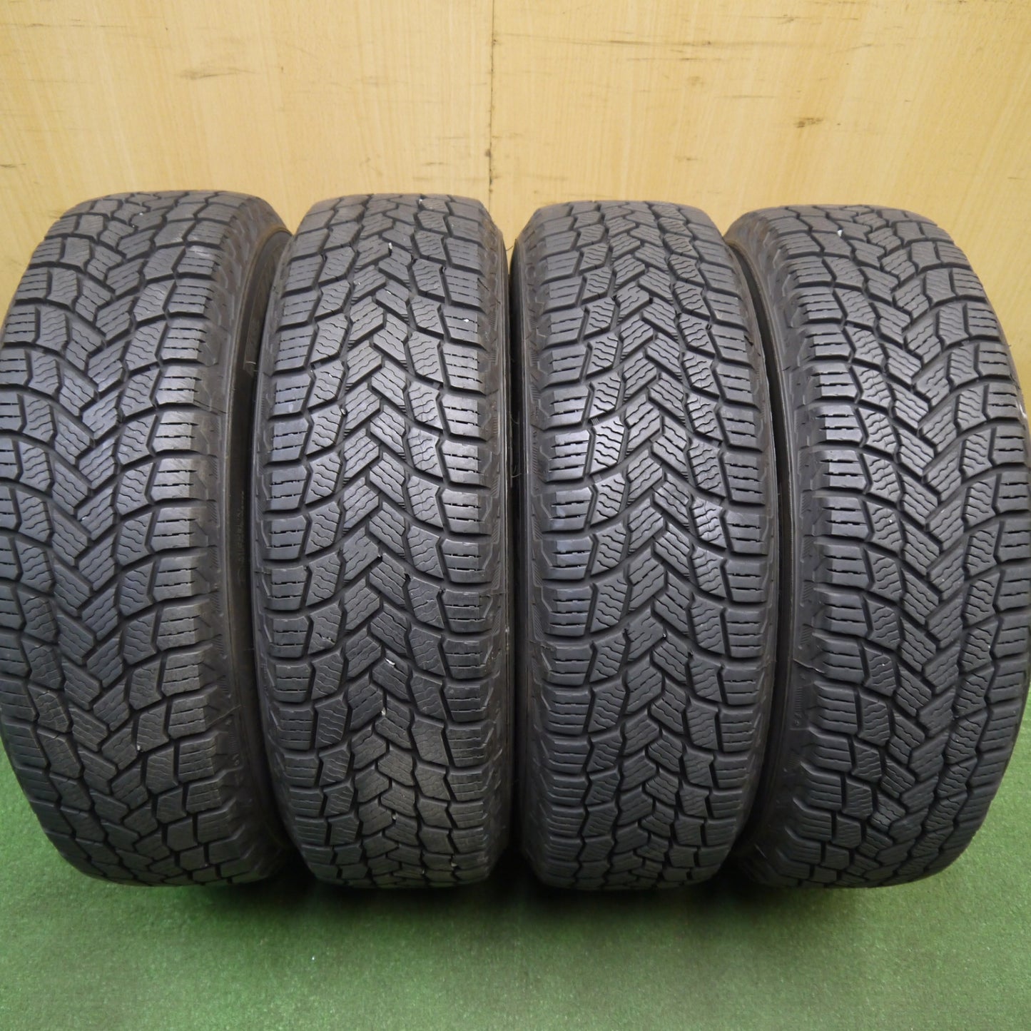 バリ溝!24年!ほぼ10分★スタッドレス 165/70R14 ミシュラン X-ICE SNOW EuroSpeed MANARAY SPORT ユーロスピード 14インチ PCD100/4H★6012701Hス