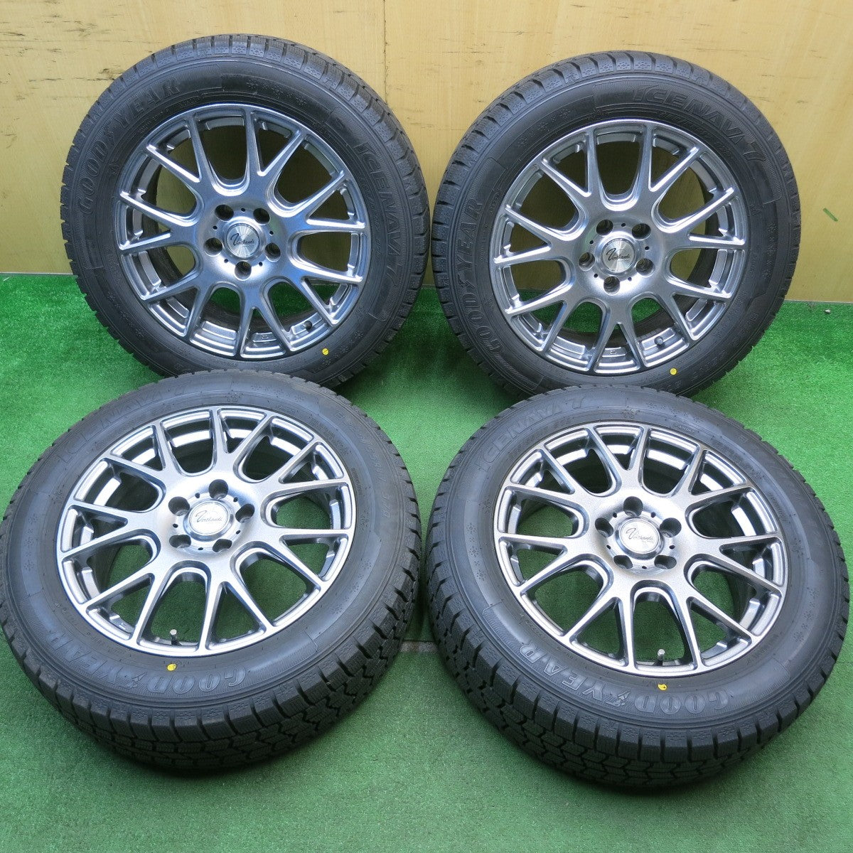 超バリ溝!22年!キレイ!ほぼ10分★スタッドレス 225/55R17 グッドイヤー アイスナビ7 Verthandi ヴェルザンディ ヴェルサンディ 17インチ PCD114.3/5H★5042704HAス