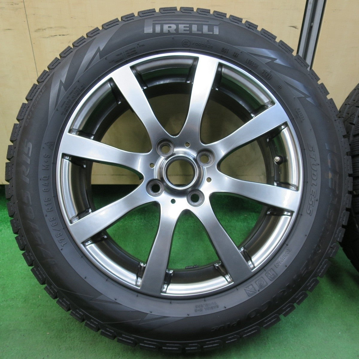キレイ!21年★スタッドレス 175/65R15 ピレリ アイスアシンメトリコ プラス 阿部商会 15インチ PCD100/4H★4113014イス