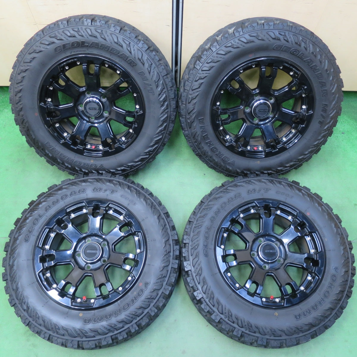 バリ溝!23年!9分★RAYS DAYTONA FDX-F7 225/70R16 ヨコハマ ジオランダー M/T G003 レイズ デイトナ 16インチ PCD114.3/5H★5042103イノ